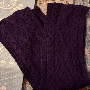 Aran Crafts Deep Purple Merino Wool Knit